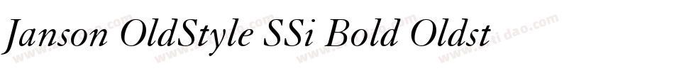 Janson OldStyle SSi Bold Oldstyle Figures字体转换